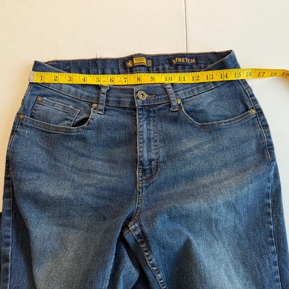 Rugby University Straight Leg Jeans Pants Men 32 x 32 Blue Denim Medium Wash - Picture 5 of 12